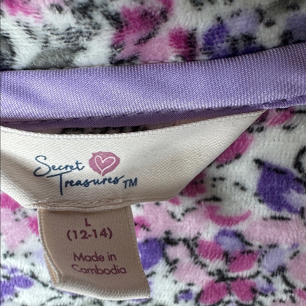 Secret Treasures Lavender & Pink Floral Sleep‎ Top - Picture 2 of 7
